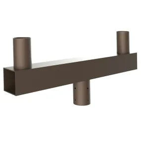 Double 180 Degree Square Vertical Tenon Adapter, Bronze