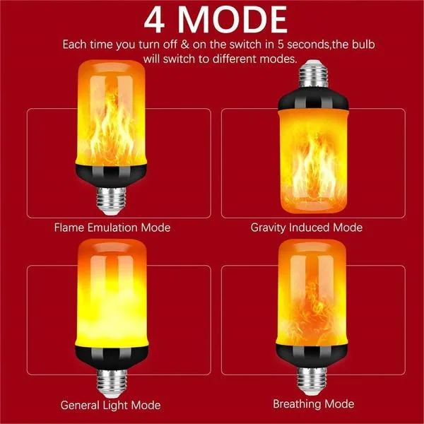 E27 LED Flame Effect Light Bulb