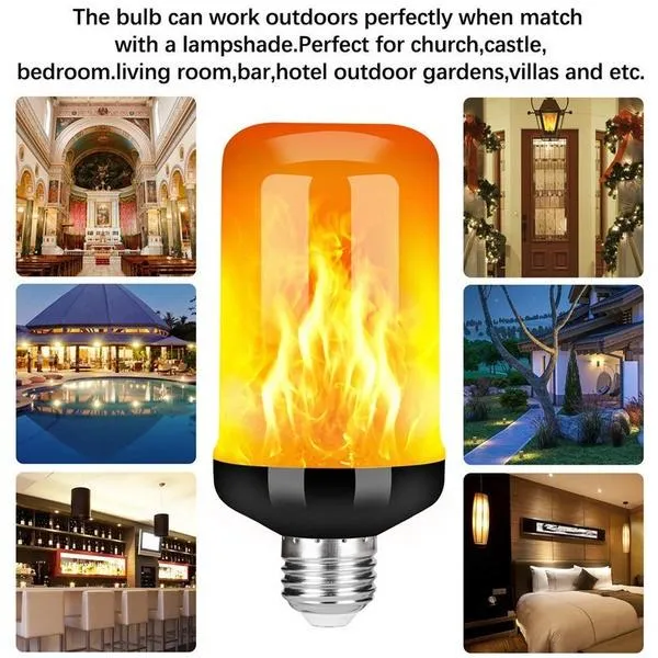 E27 LED Flame Effect Light Bulb