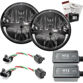 Eagle Lights 7" Round LED Headlights - Jeep Wrangler CJ JK TJ 97-2015