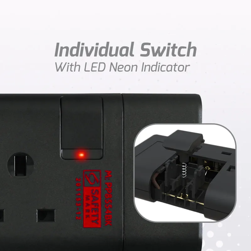 Extension Cord, Extension Socket, Power Cord, Power Extension 3 Meter (PP8554BK)