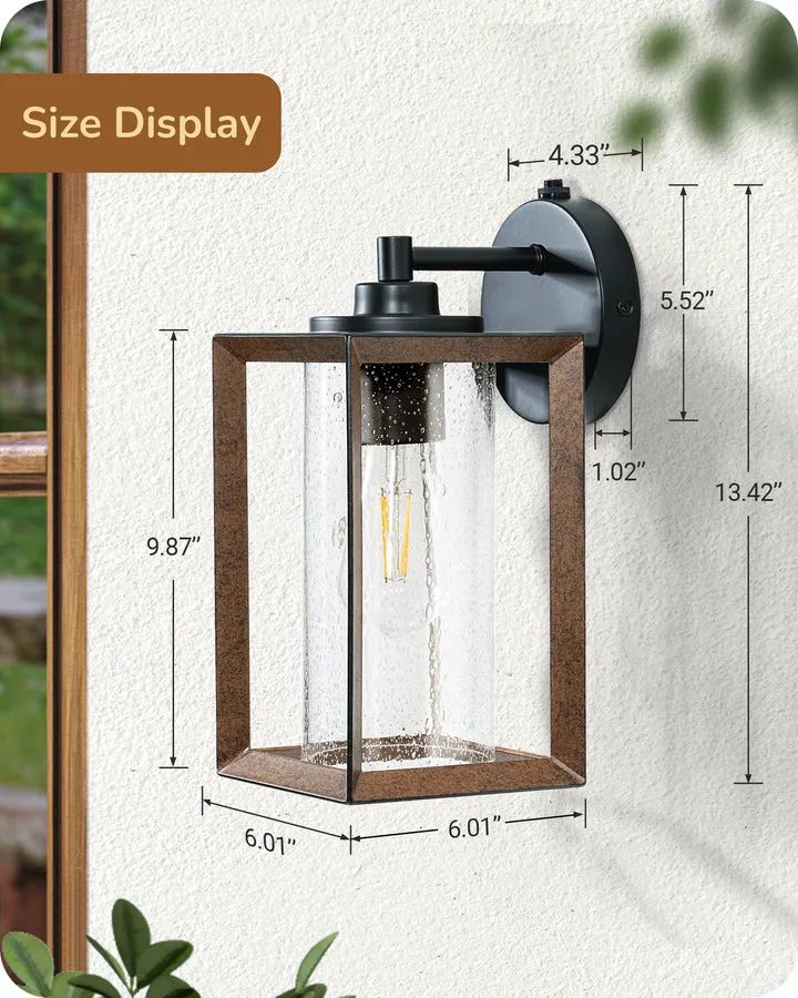 Farmhouse Dusk to Dawn Outdoor Wall Lights, E26 Base -HOWL06P