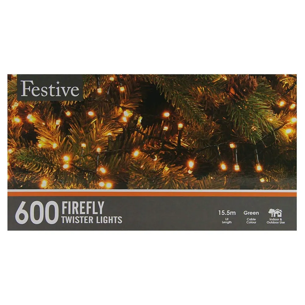Festive 600 Firefly Twister Lights