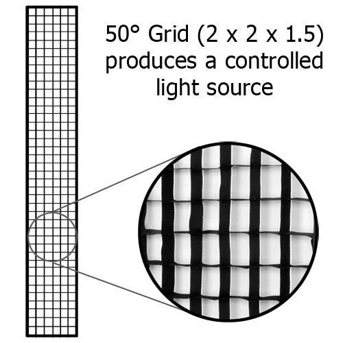 Fotodiox Pro Eggcrate Grid for Softbox - Fits Pro Studio Solutions EZ-Pro and Fotodiox Pro Standard Softboxes - 50 Degree Grid (2x2x1.5" Openings)