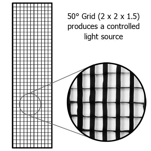 Fotodiox Pro Eggcrate Grid for Softbox - Fits Pro Studio Solutions EZ-Pro and Fotodiox Pro Standard Softboxes - 50 Degree Grid (2x2x1.5" Openings)