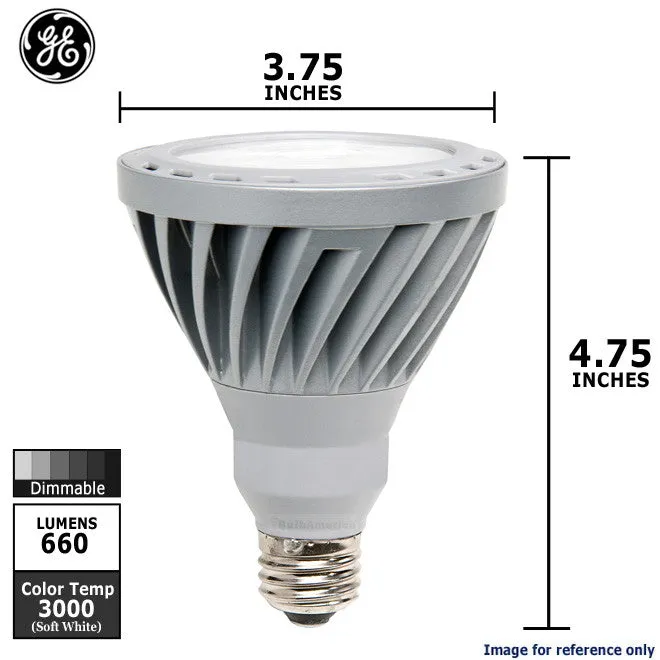 GE 66050 12w PAR30L LED Dimmable Narrow Flood NFL25 3000K Soft White E26 lamp