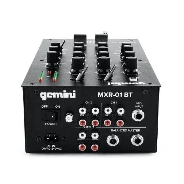Gemini MXR 01 BT 2-Channel Professional DJ Mixer With Bluetooth Input- Dispatch within 3-4 Business Days