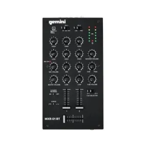 Gemini MXR 01 BT 2-Channel Professional DJ Mixer With Bluetooth Input- Dispatch within 3-4 Business Days