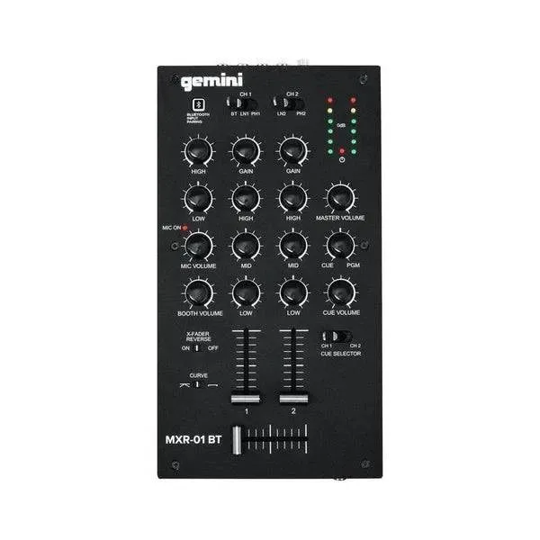 Gemini MXR 01 BT 2-Channel Professional DJ Mixer With Bluetooth Input- Dispatch within 3-4 Business Days