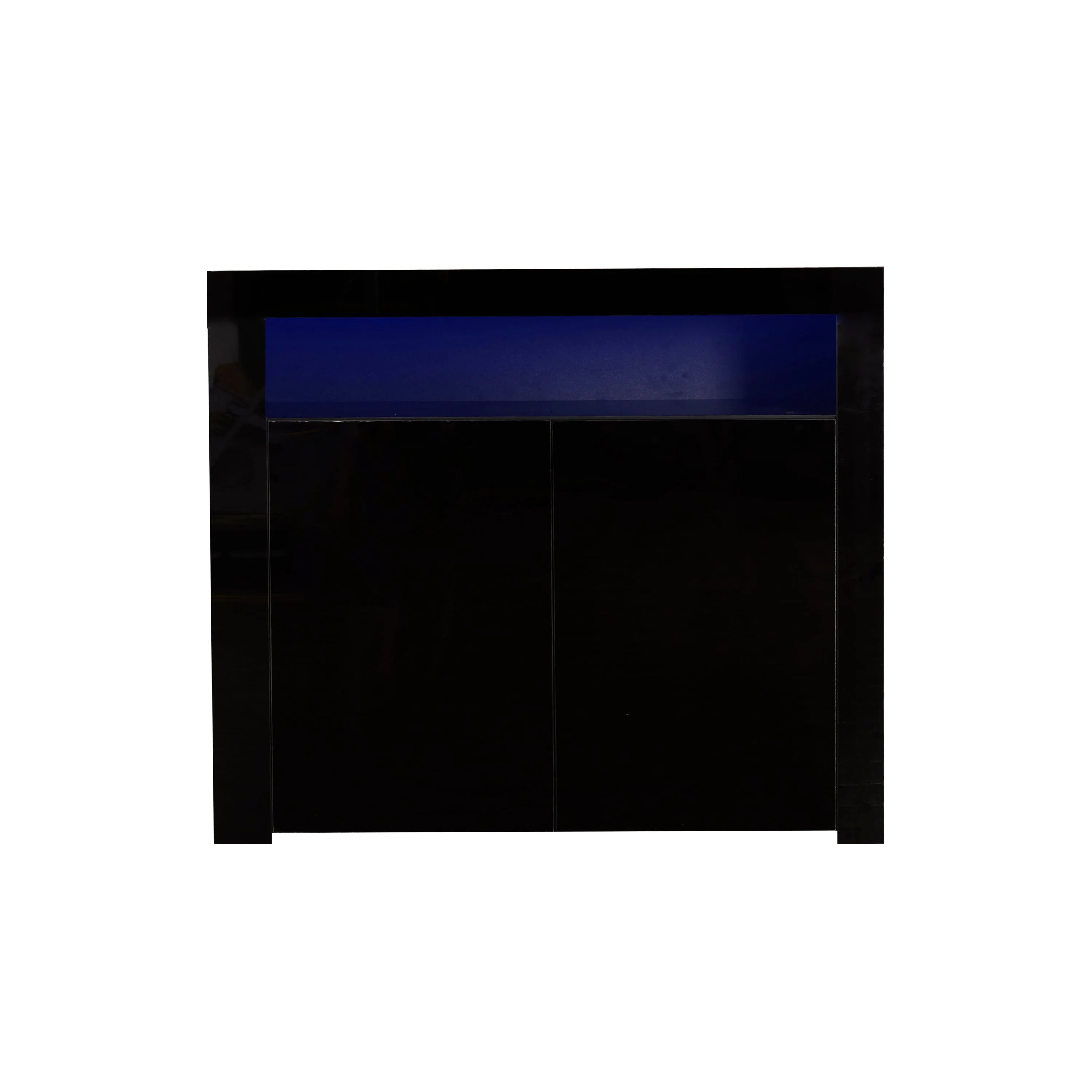 Glossy Glow Sideboard: Modern Storage Cabinet with LED Light