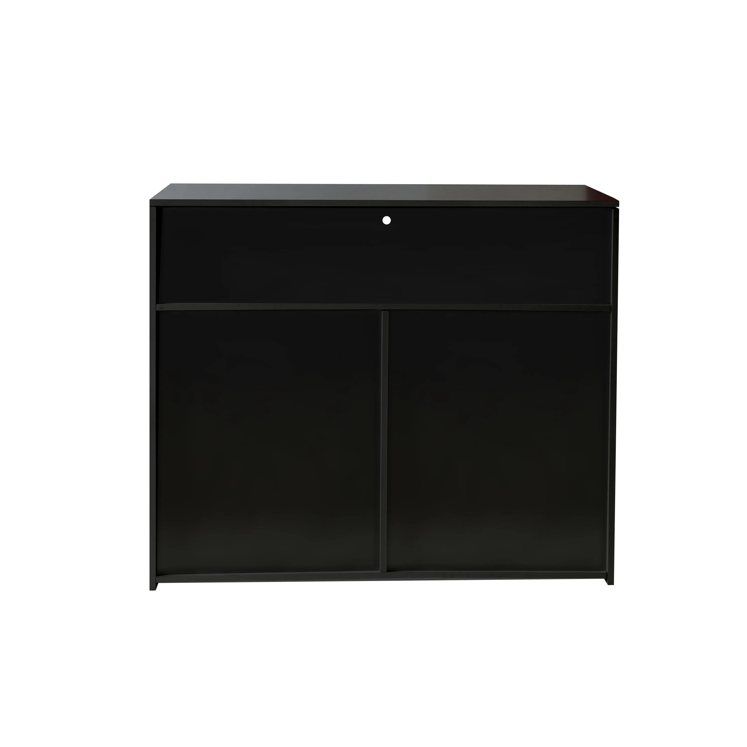 Glossy Glow Sideboard: Modern Storage Cabinet with LED Light