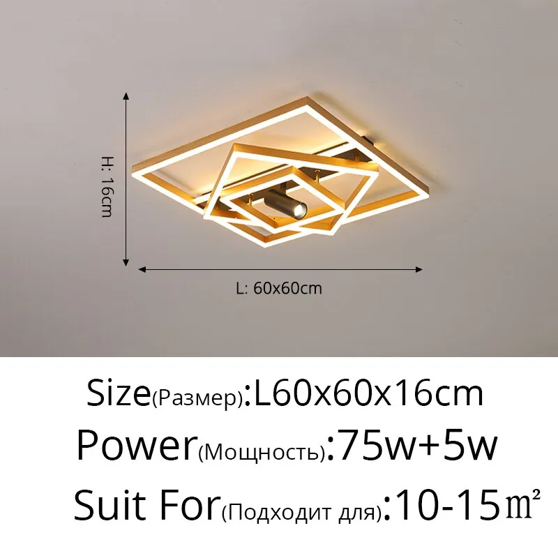 Golden Ultra-thin Living Room Headlights New Ceiling Lamp Creative With Spotlights Modern Minimalist Atmospheric Hall Lights