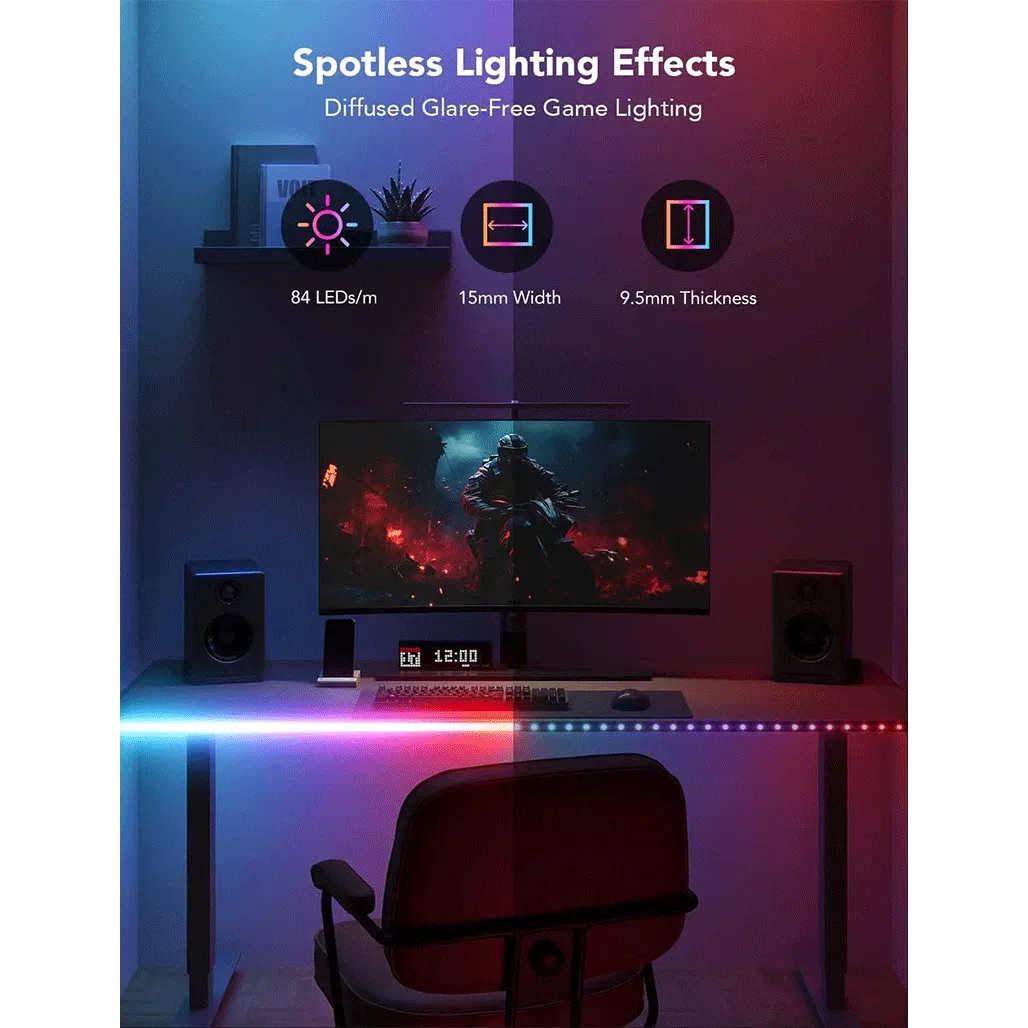 Govee RGBIC LED Neon Rope Lights for Desks - 3 meters | H61C32D1
