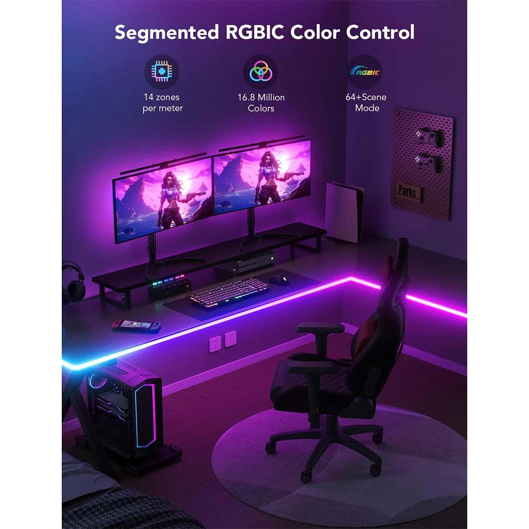 Govee RGBIC LED Neon Rope Lights for Desks - 3 meters | H61C32D1