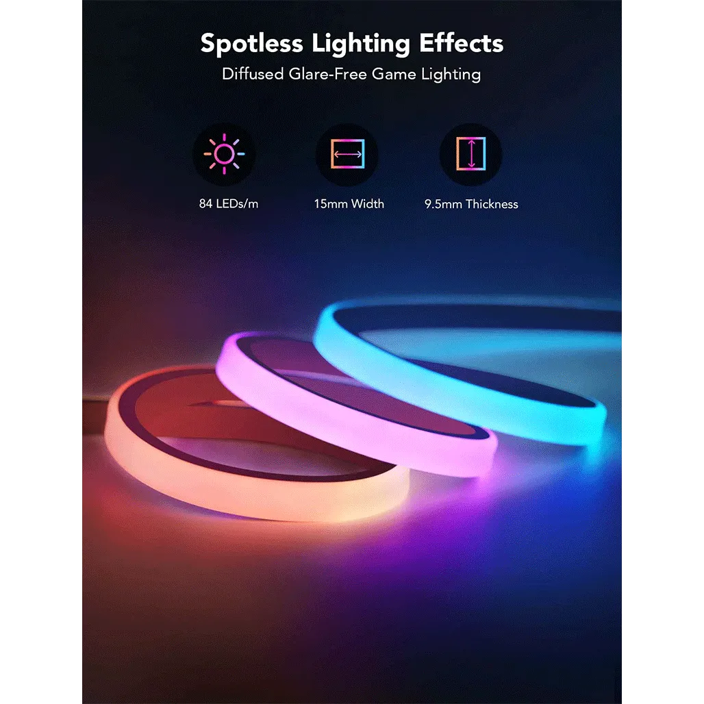 Govee RGBIC LED Neon Rope Lights for Desks - 3 meters | H61C32D1