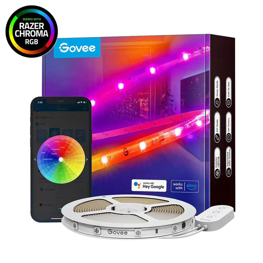 Govee RGBIC LED Strip Lights With Protective Coating (1*5m Roll) | H619A
