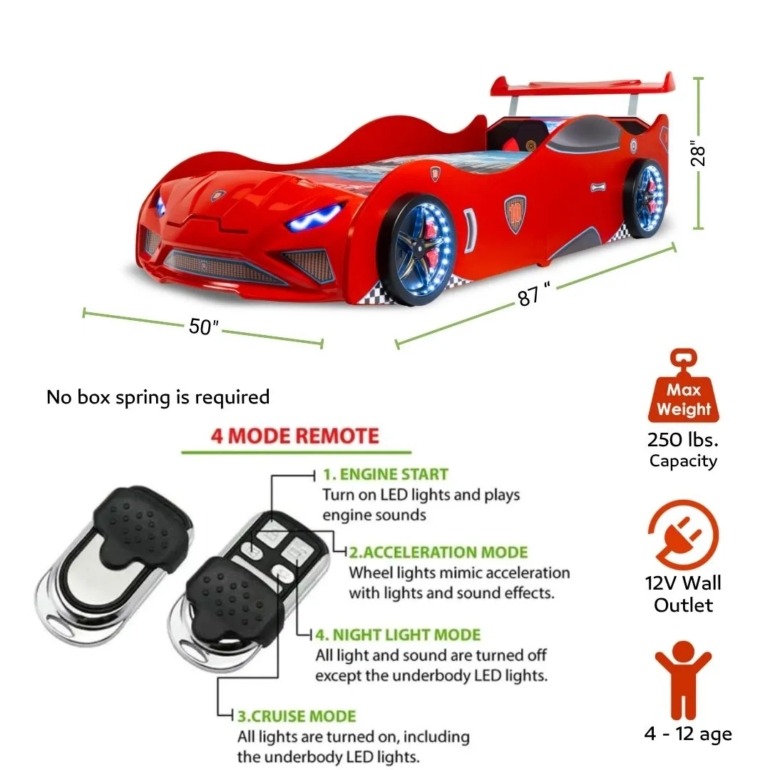 GT Lambo-E Race Car Bed