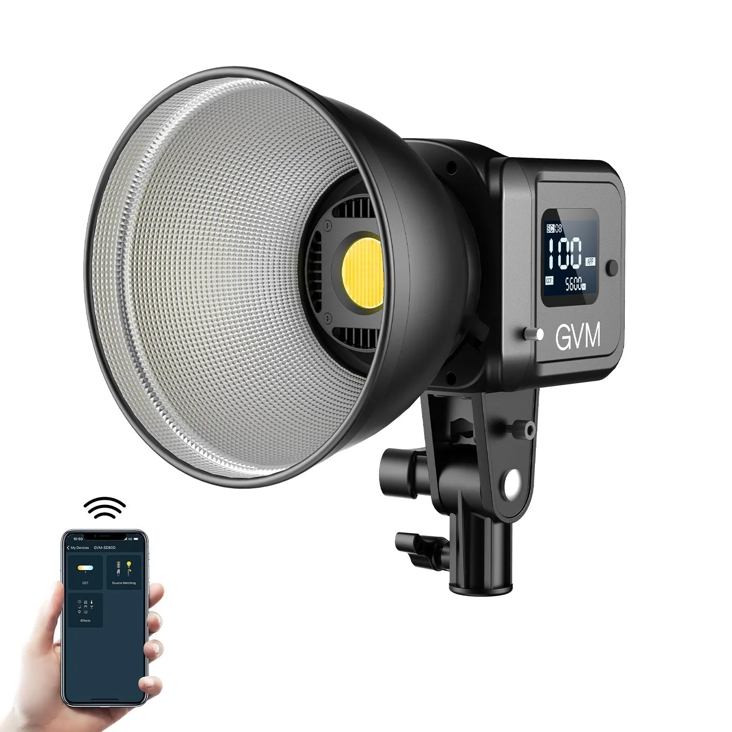 GVM SD80D 80w  Bi-Color Spotlight  Daylight 3 kits