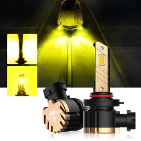 H10 9145 9140 HB3 LED Fog Light/DRL Bulbs 44W 8000LM 3000K Golden Yellow Z3 Series | 2 Bulbs