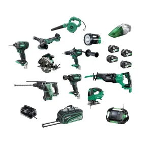 HiKOKI KC36D12P(HRZ) 12 Piece 36V Cordless Brushless MultiVolt Combo Kit