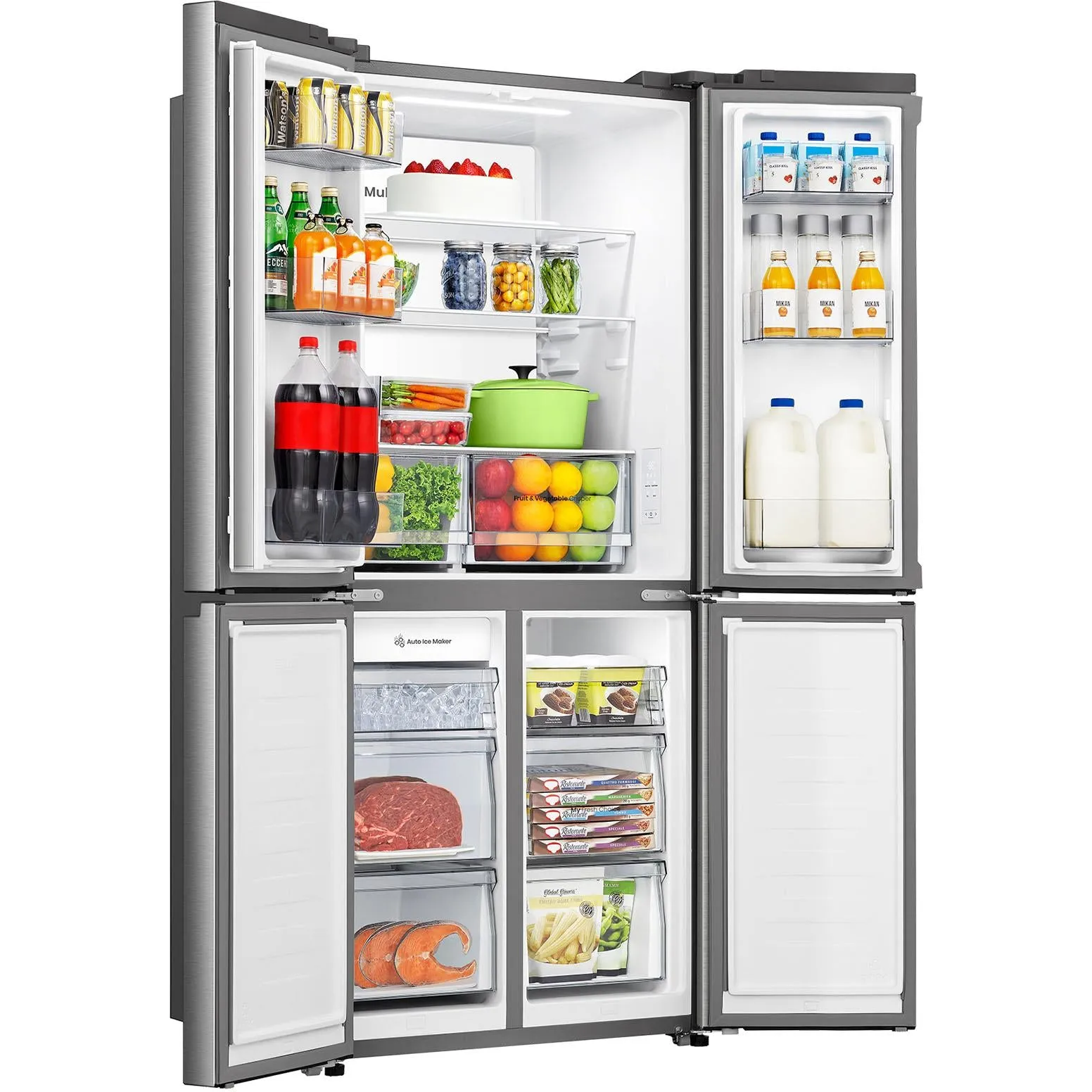 Hisense HRCD483TSW 483L PureFlat Slim French Door Fridge (Silver)