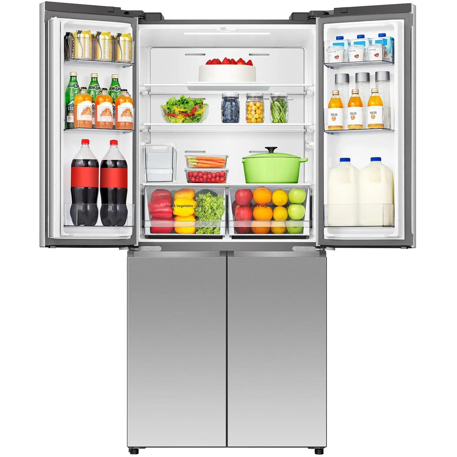 Hisense HRCD483TSW 483L PureFlat Slim French Door Fridge (Silver)