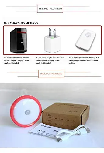 Hoteon Recharge Motion Sensor Light(Cold Light, Pack of 2)
