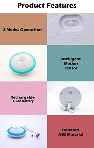 Hoteon Recharge Motion Sensor Light(Cold Light, Pack of 2)
