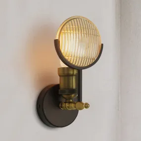 Huberman Fresnel Lens Brass Fitting Wall Light