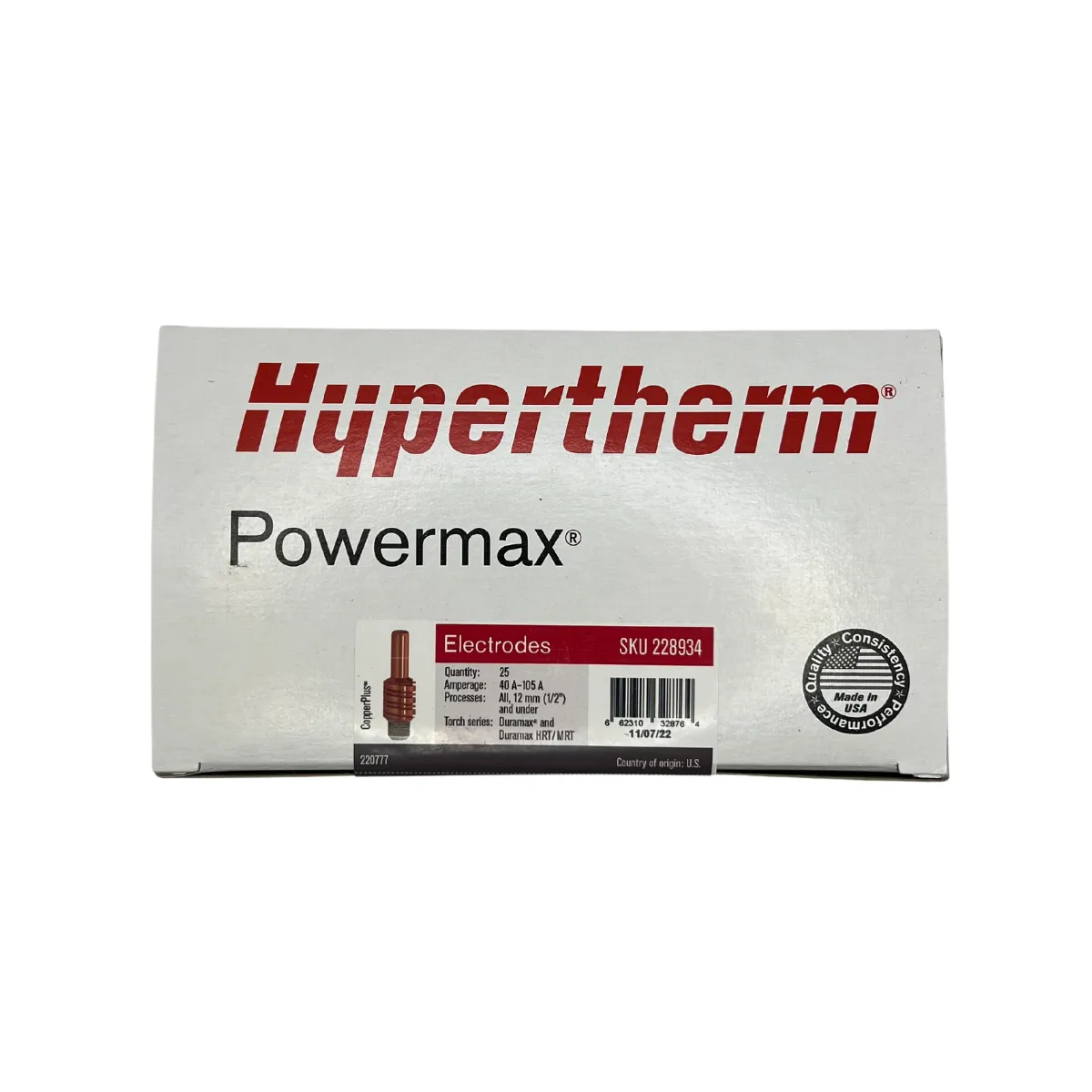 Hypertherm 220777 Bulk Package CopperPlus Electrodes - 228934