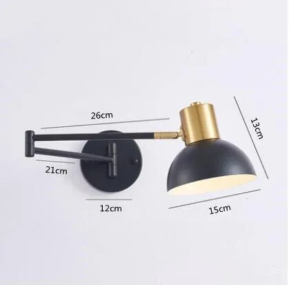 Indoor Touch Sensor Wall Lights Adjustable Swing Long Arm LED Lamps