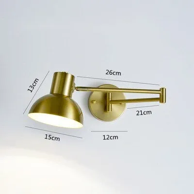 Indoor Touch Sensor Wall Lights Adjustable Swing Long Arm LED Lamps