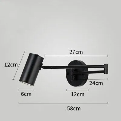 Indoor Touch Sensor Wall Lights Adjustable Swing Long Arm LED Lamps