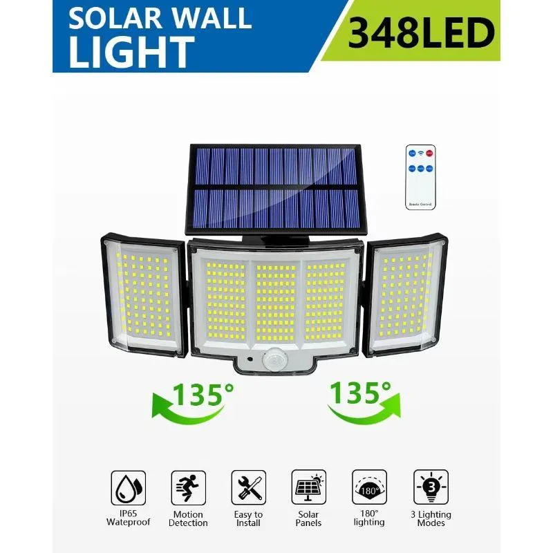 IP65 LED Solar Motion Lights – Waterproof Outdoor Security Lighting