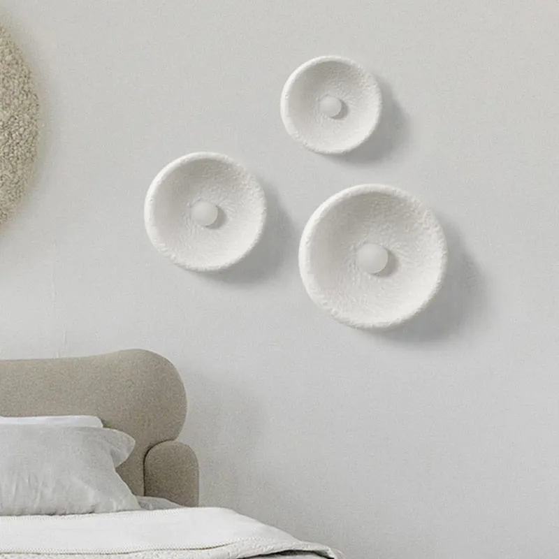 Japanese Style Wabi Sabi Indoor Wall Lamp: Retro Bedroom Bedside Sconce