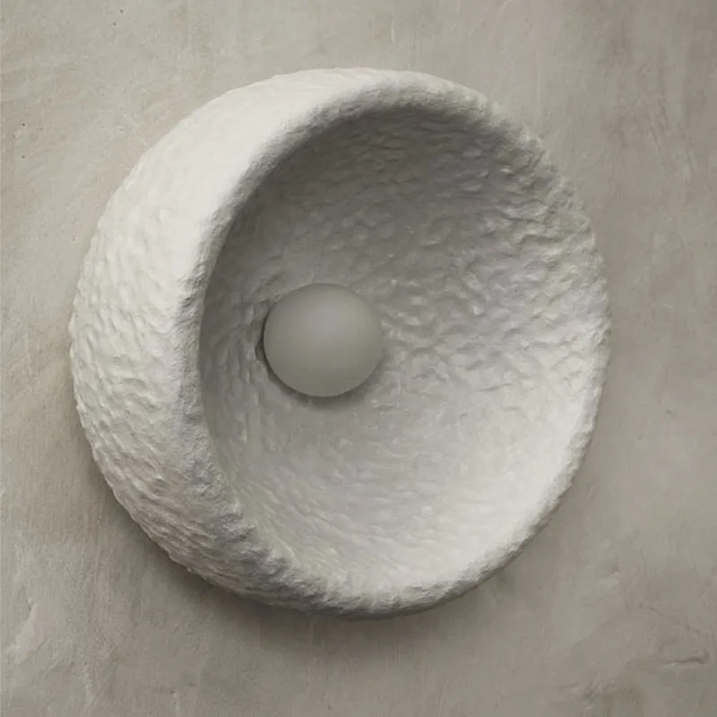 Japanese Style Wabi Sabi Indoor Wall Lamp: Retro Bedroom Bedside Sconce