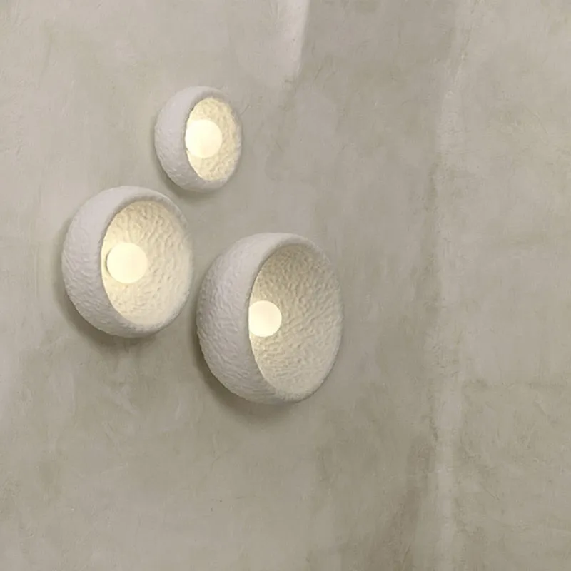 Japanese Style Wabi Sabi Indoor Wall Lamp: Retro Bedroom Bedside Sconce