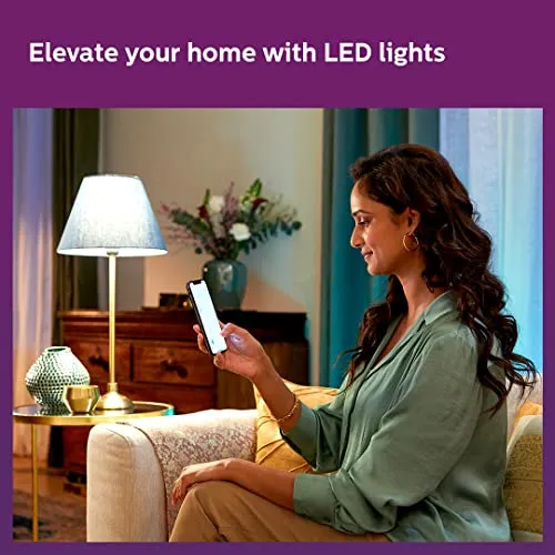 Jashiya PHILIPS Wiz Wi-Fi Enabled B22 9-Watt LED Smart Bulb, Compatible with Amazon Alexa and Google Assistant(16M Colours  Shades of White   Dimmable   Tunable),Pack of 1