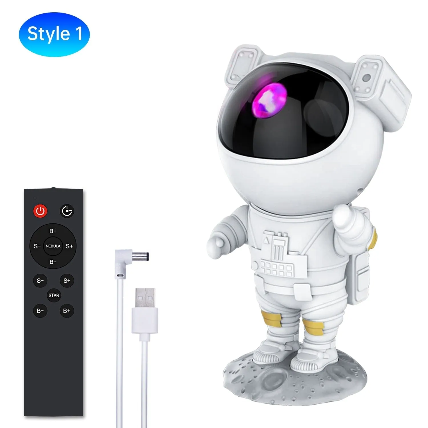 Kids Star Projector Night Light with Remote Control 360°Adjustable Design Astronaut Nebula Galaxy Lighting for Children Adults