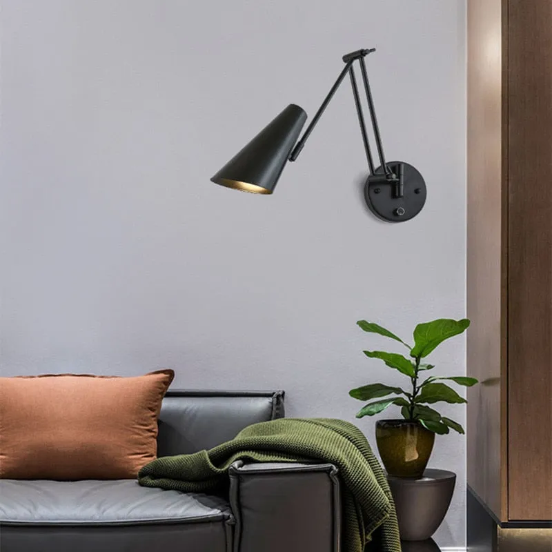 KIN Rotte - Dimmable Wall Lamp Folding Telescopic Switch