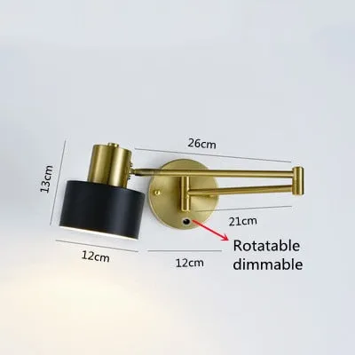 KIN Rotte - Dimmable Wall Lamp Folding Telescopic Switch