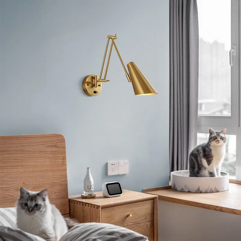 KIN Rotte - Dimmable Wall Lamp Folding Telescopic Switch