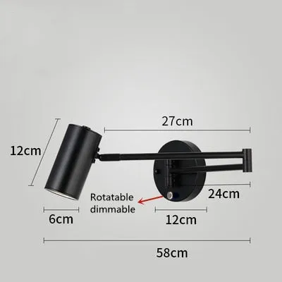 KIN Rotte - Dimmable Wall Lamp Folding Telescopic Switch