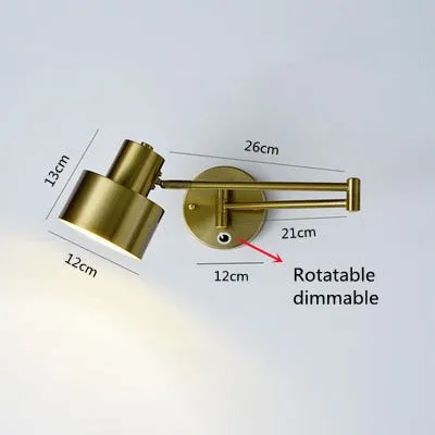 KIN Rotte - Dimmable Wall Lamp Folding Telescopic Switch
