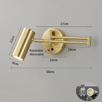 KIN Rotte - Dimmable Wall Lamp Folding Telescopic Switch