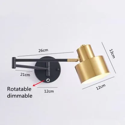 KIN Rotte - Dimmable Wall Lamp Folding Telescopic Switch
