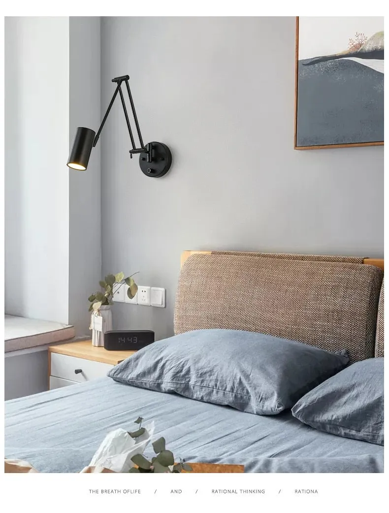 KIN Rotte - Dimmable Wall Lamp Folding Telescopic Switch