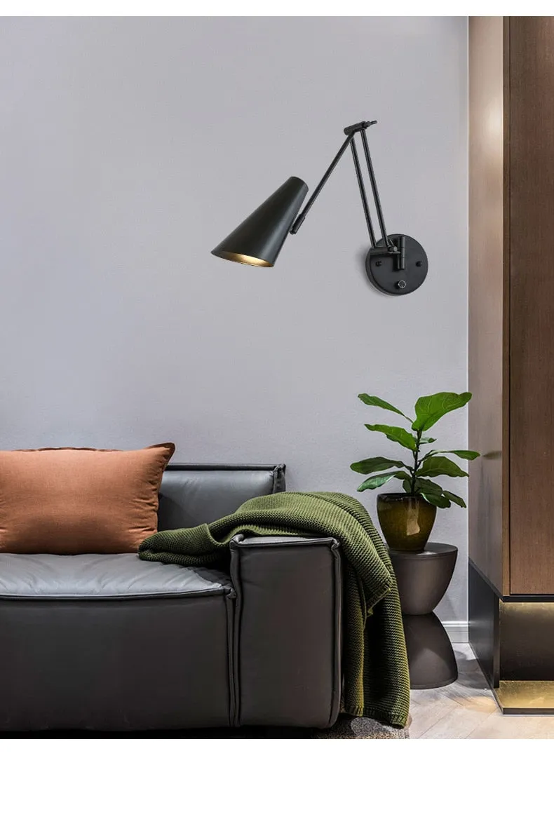 KIN Rotte - Dimmable Wall Lamp Folding Telescopic Switch