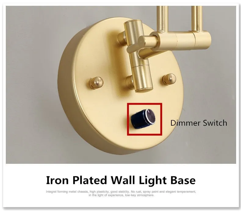 KIN Rotte - Dimmable Wall Lamp Folding Telescopic Switch