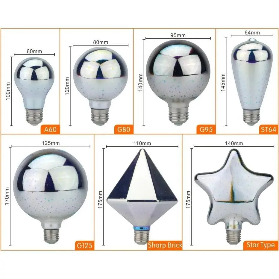 LATTUSO- LED Light Edison Bulb 3D Decoration Bulb| A60 ST64 G95 G80 optional